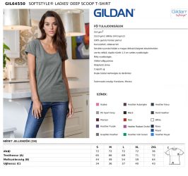 GIL64550 - SOFTSTYLE® LADIES' DEEP SCOOP T-SHIRT